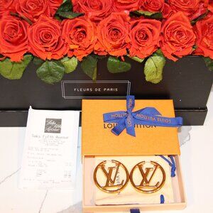 Louis Vuitton Louise Hoop GM Earrings - AUTHENTIC